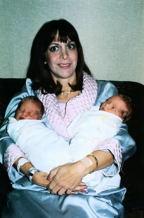 Framed Print : Mother Holding Her Test Tube Twins Framed Print : Mother Holding Her Test Tube Twins
