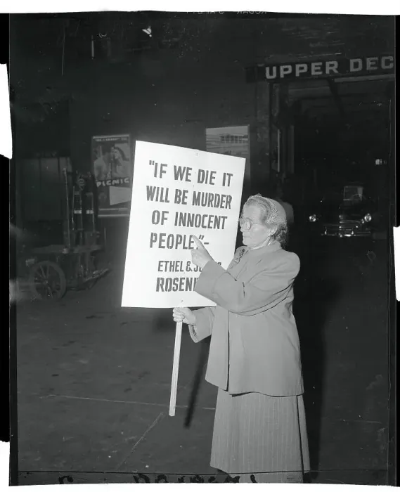 Framed Print : Mother of Julius Rosenberg Protesting Framed Print : Mother of Julius Rosenberg Protesting