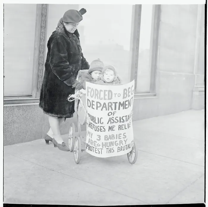 Framed Print : Mother Picketing with Her Children Framed Print : Mother Picketing with Her Children