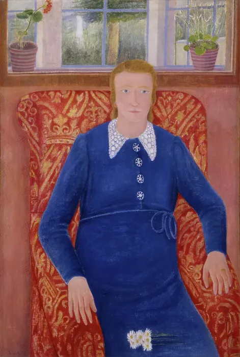 Framed Print : Motherhood, Carmela, by Antonio Fasan, 1941, 20th century, oil on canvas, 110 x 75 cm