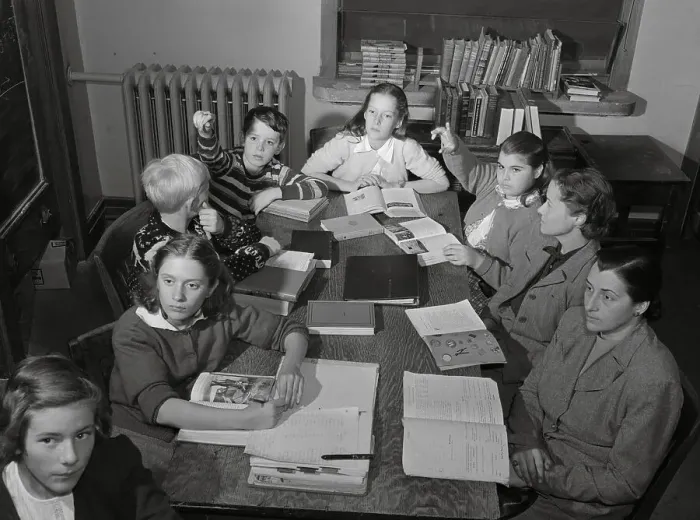 Framed Print : Mothers Visiting Their Children's Science Class Framed Print : Mothers Visiting Their Children's Science Class