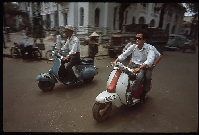 Framed Print : Motor Scooters on Saigon Street Framed Print : Motor Scooters on Saigon Street