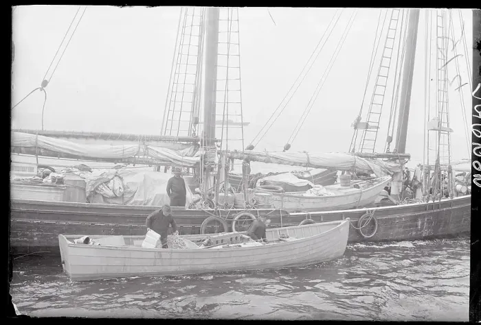 Framed Print : Motorboat Sitting Next to a Schooner Framed Print : Motorboat Sitting Next to a Schooner