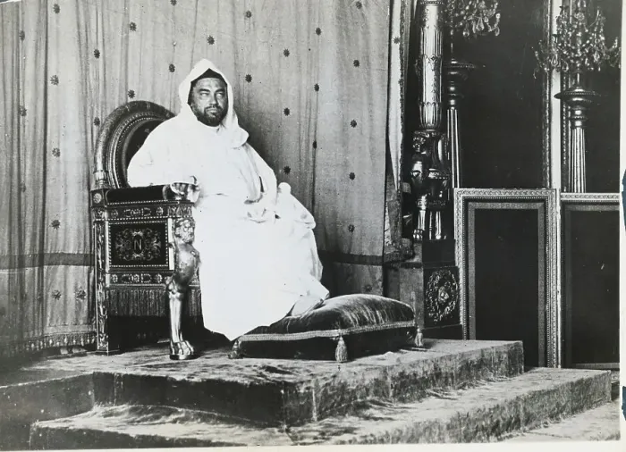 Framed Print : Moulay Youssef Sitting on Throne Framed Print : Moulay Youssef Sitting on Throne