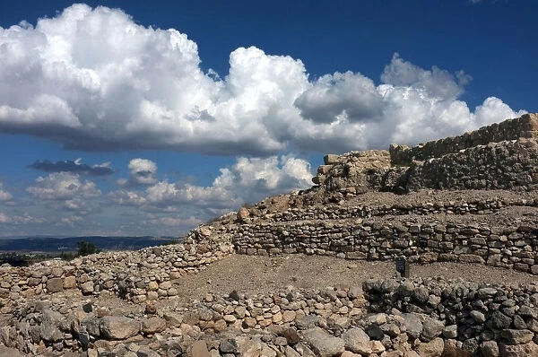 Mound of Megiddo, a view of the excavations
