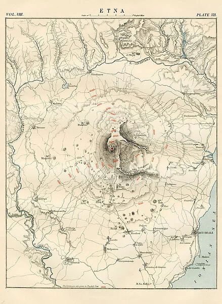 Mount Etna map 1881
