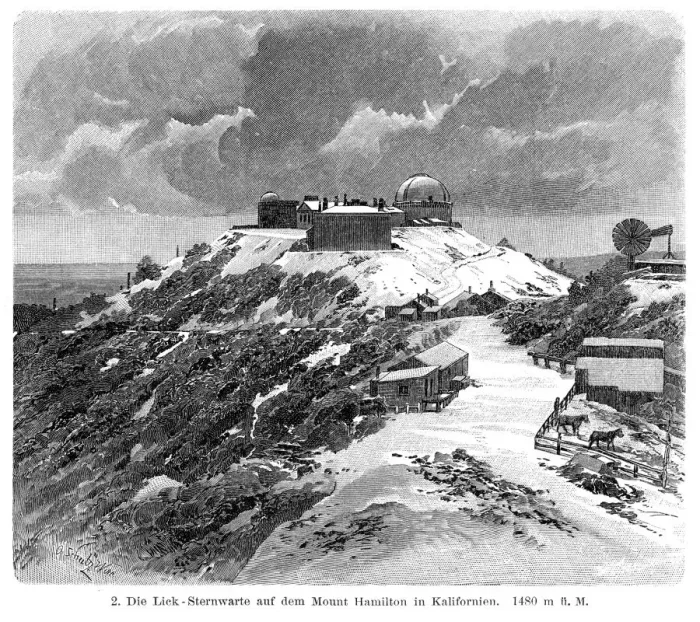 Framed Print : Mount Hamilton Observatory engraving 1895 Framed Print : Mount Hamilton Observatory engraving 1895
