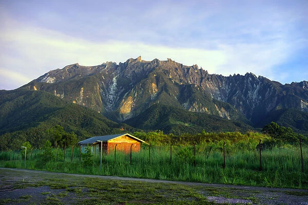 Mount Kinabalu from Kundasang village