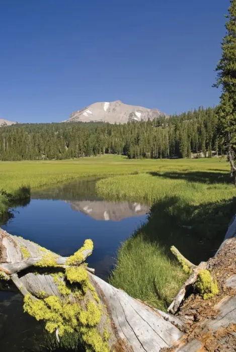 Framed Print : Mount Lassen Reflected In A Stream Framed Print : Mount Lassen Reflected In A Stream