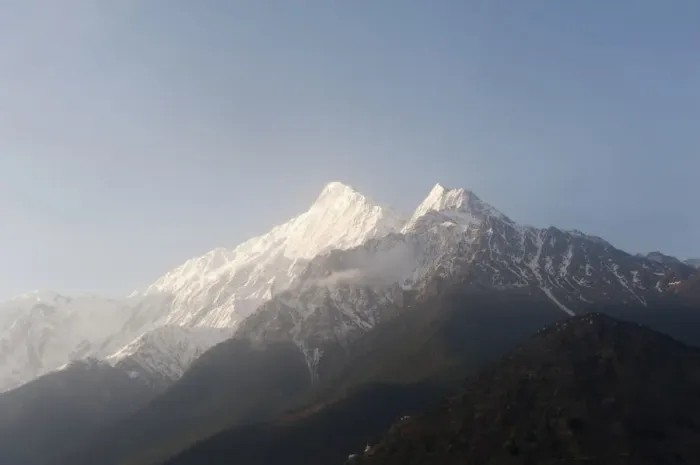 Framed Print : Mount Nilgiri North, 7061 m, in the morning light, bei Jomsom, Lower Mustang, Nepal