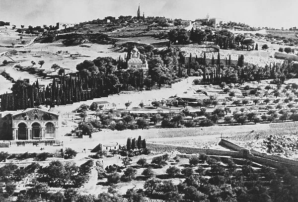 Mount Of Olives. The Mount of Olives in Jerusalem, circa 1920