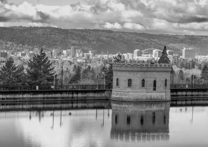 Framed Print : Mount Tabor Reservoir Framed Print : Mount Tabor Reservoir