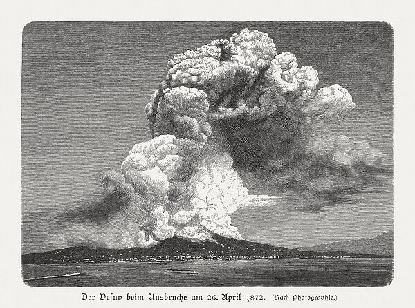Mount Vesuvius on April 26, 1872, wood engraving, published 1897