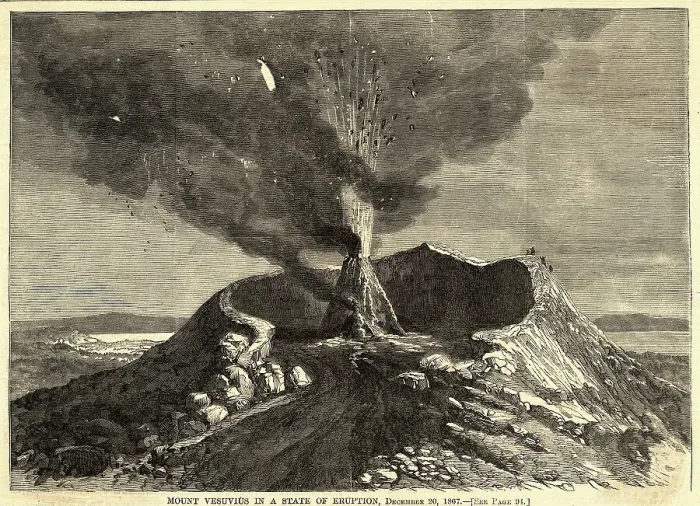 Framed Print : Mount Vesuvius Erupting Framed Print : Mount Vesuvius Erupting