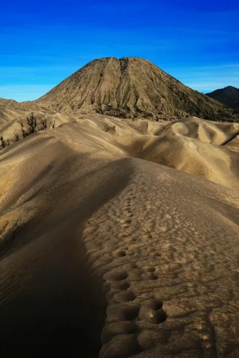 Framed Print : Mountain Batok and Sand Dune