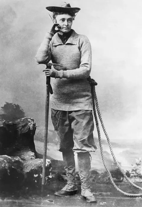 Framed Print : Mountain Climber Annie S. Peck In Outfit Framed Print : Mountain Climber Annie S. Peck In Outfit