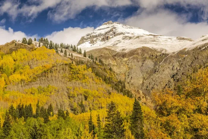 Framed Print : Mountain and forest in autumn, Red Mountain Pass, Colorado, USA Framed Print : Mountain and forest in autumn, Red Mountain Pass, Colorado, USA