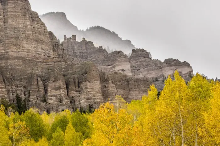 Framed Print : Mountain forests and formations in autumn, Gunnison National Forest, Colorado, USA Framed Print : Mountain forests and formations in autumn, Gunnison National Forest, Colorado, USA