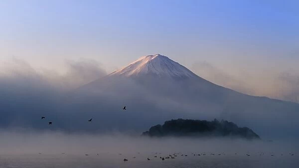 Mountain Fujiyama from kawaguchi lake