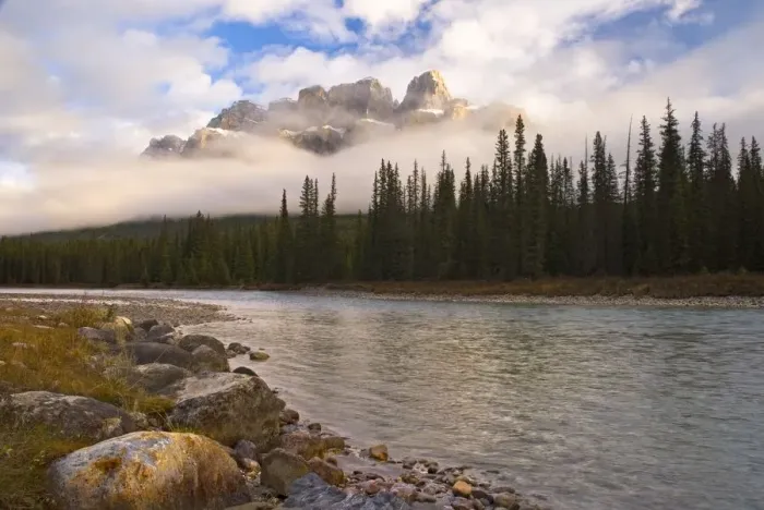 Framed Print : Mountain landscape, Banff National Park, Alberta, Canada