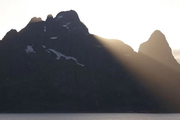 Mountain panorama in Raftsund, Lofoten, Norway, Scandinavia, Europe