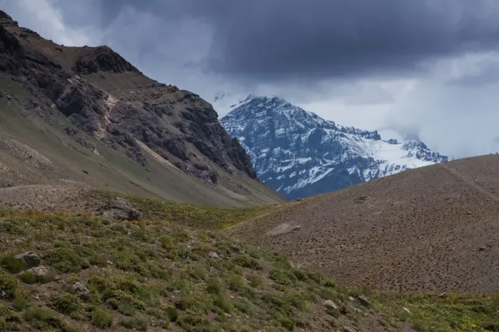 Framed Print : Mountain pass between Mendoza and Santiago, Andes, Argentina