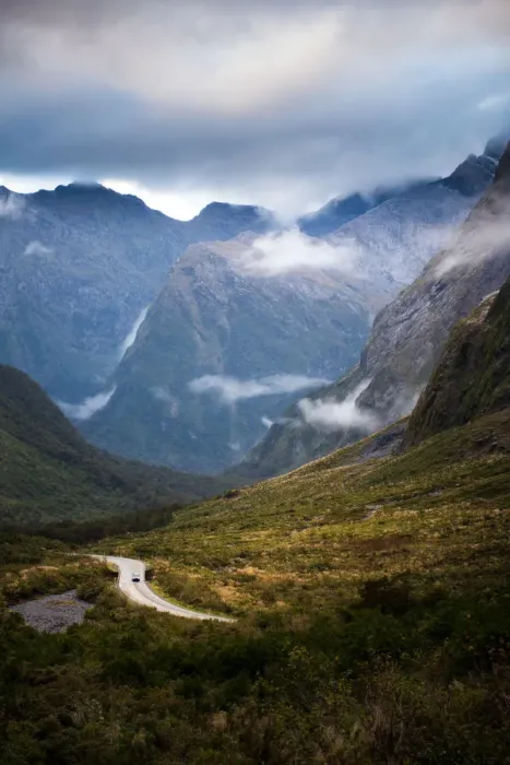 Framed Print : The mountain range in Milford Sound Framed Print : The mountain range in Milford Sound