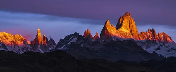 Mountain range at sunrise, Argentina