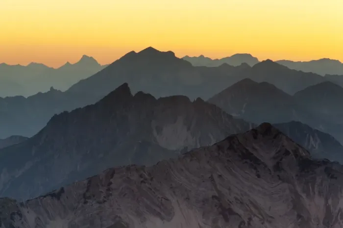 Framed Print : Mountain ridges at sunset from Mount Hochiss in the Rofan massif, Rofan, Tyrol, Austria, Brandenberg Alps, Rofan, Tyrol, Austria Framed Print : Mountain ridges at sunset from Mount Hochiss in the Rofan massif, Rofan, Tyrol, Austria, Brandenberg Alps, Rofan, Tyrol, Austria