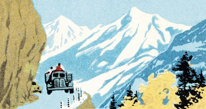 Framed Print : Mountain Scene