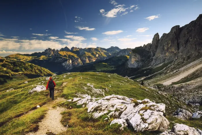 Framed Print : Mountain trekking, Dolomites Framed Print : Mountain trekking, Dolomites