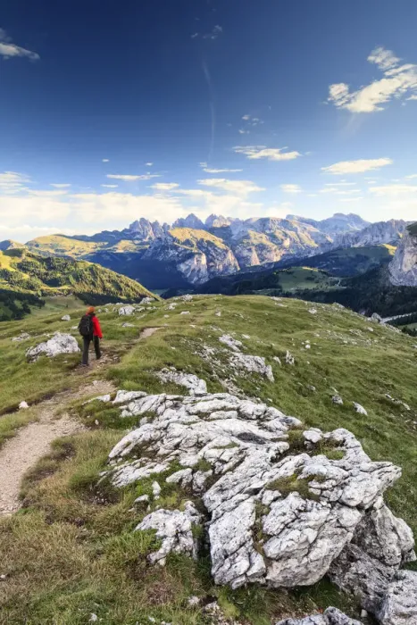 Framed Print : Mountain trekking, Dolomites