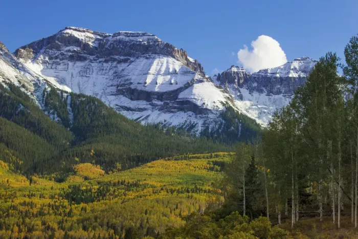 Framed Print : Mountain and valley landscape, San Juan Mountains, Colorado, USA