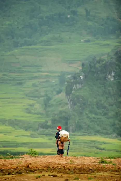 Framed Print : Mountaineer alone in Sapa Framed Print : Mountaineer alone in Sapa