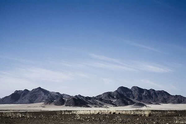 Mountains in dry rural landscape