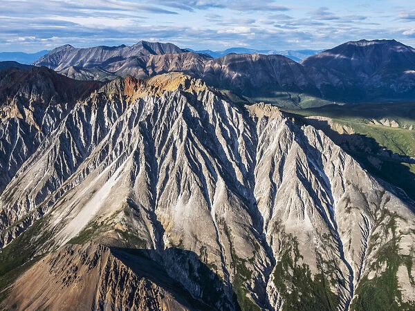 The mountains of Kluane National Park and Reserve seen from an aerial perspective
