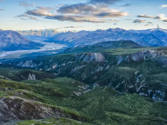Framed Print : The mountains of Kluane National Park and Reserve seen from an aerial perspective