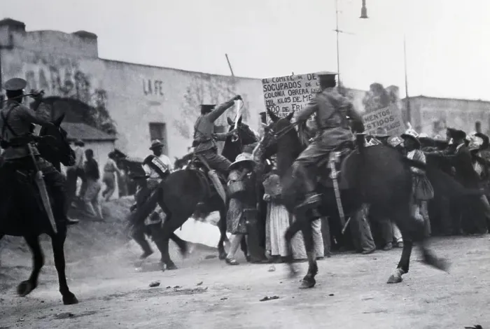 Framed Print : Mounted Police Charge Marchers Framed Print : Mounted Police Charge Marchers