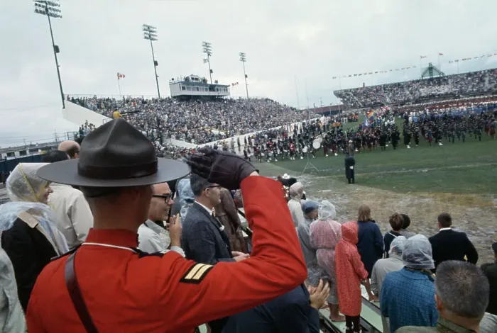 Framed Print : Mountie Saluting At Pan American Games Framed Print : Mountie Saluting At Pan American Games