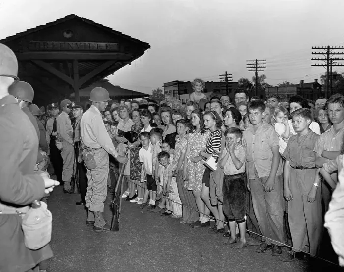 Framed Print : Mourners Gathering to See President Franklin D Roosevelt's Funeral Train Framed Print : Mourners Gathering to See President Franklin D Roosevelt's Funeral Train