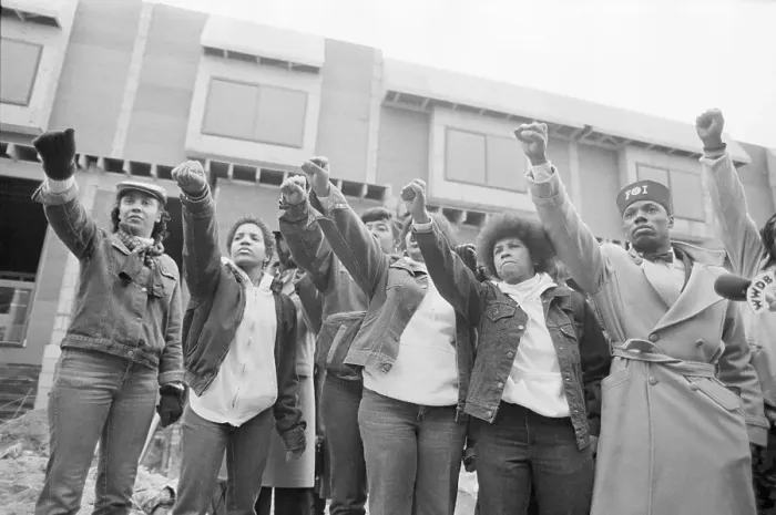 Framed Print : Mourners Giving Black Power Salute Framed Print : Mourners Giving Black Power Salute