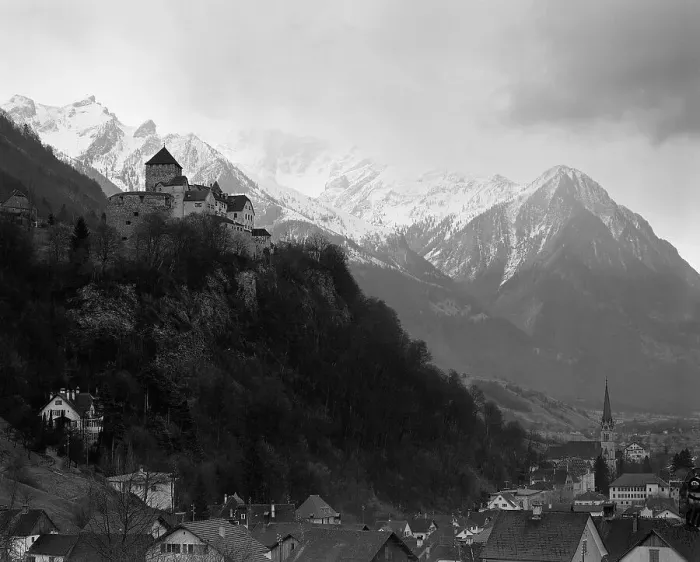 Framed Print : Moutains and Houses Below Them Framed Print : Moutains and Houses Below Them
