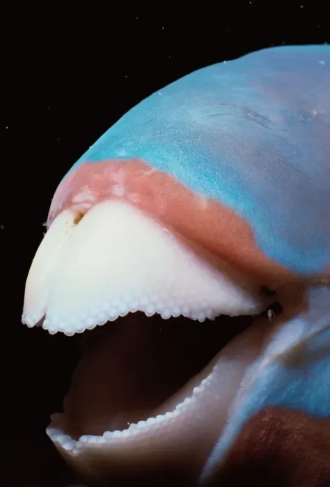 Framed Print : Mouth of Bluebarred Parrotfish