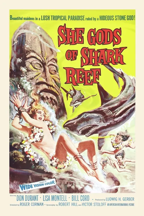 Framed Print : Movie Poster For She Gods of Shark Reef Framed Print : Movie Poster For She Gods of Shark Reef