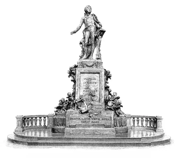 Framed Print : The Mozart Monument in Vienna Framed Print : The Mozart Monument in Vienna