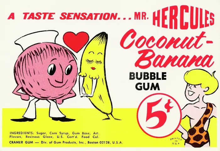 Framed Print : Mr. Hercules Coconut-Banana Framed Print : Mr. Hercules Coconut-Banana