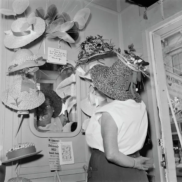 Framed Print : Mr. Kenneth's Mad Hats, Provincetown, Provincetown, 1959 Framed Print : Mr. Kenneth's Mad Hats, Provincetown, Provincetown, 1959