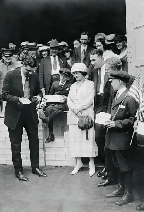 Framed Print : Mr. and Mrs. Babe Ruth During Shoe Drive for Orphans Framed Print : Mr. and Mrs. Babe Ruth During Shoe Drive for Orphans