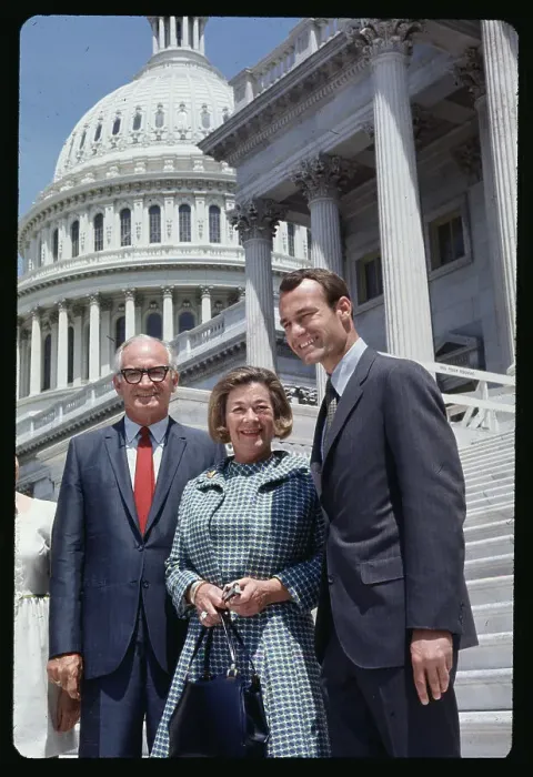 Framed Print : Mr. and Mrs. Barry M. Goldwater with Their Son Framed Print : Mr. and Mrs. Barry M. Goldwater with Their Son