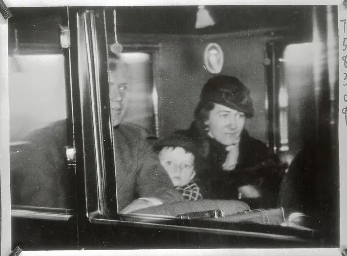 Framed Print : Mr. and Mrs. Charles A. Lindbergh Sitting Together